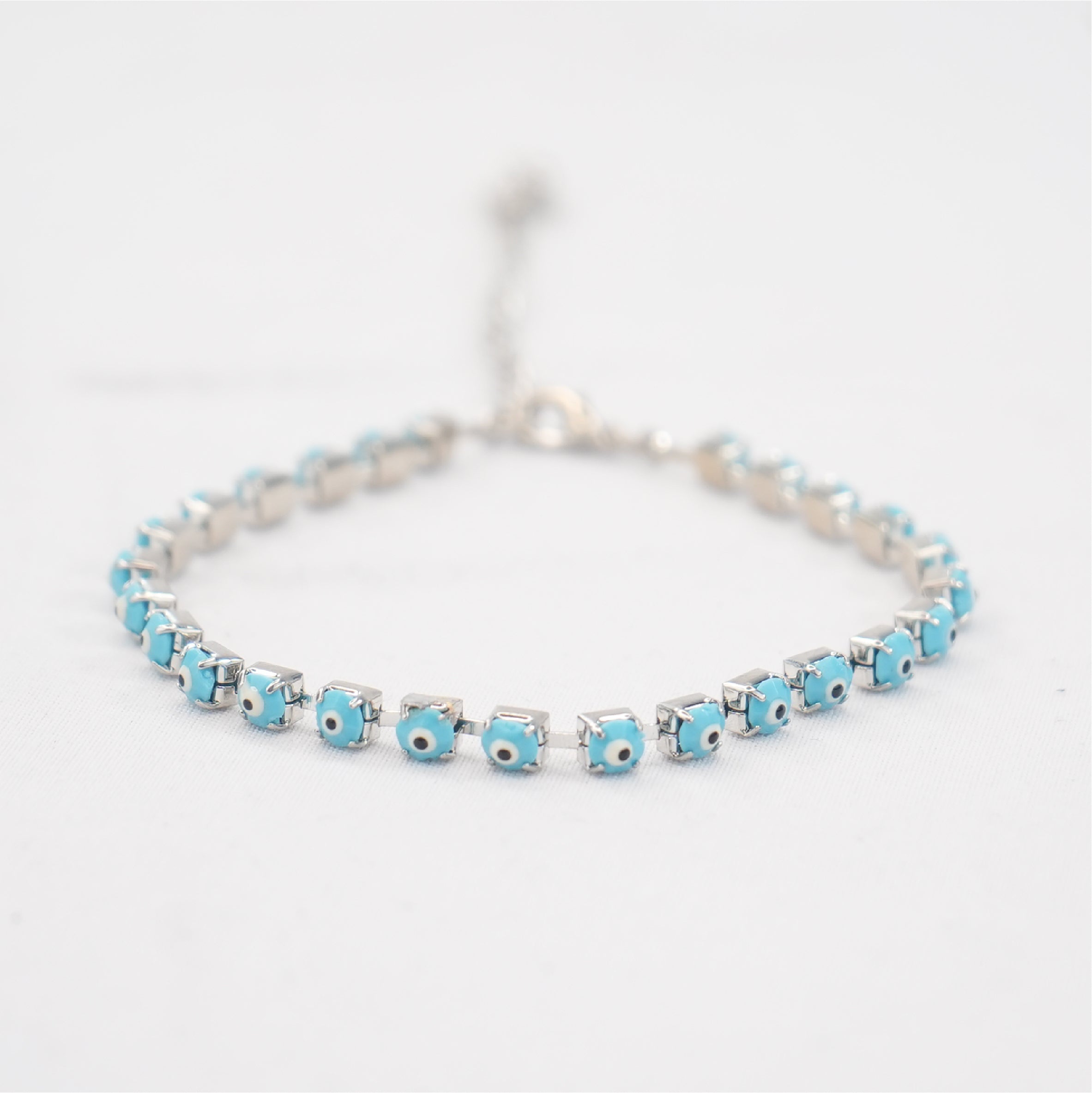 Matte Blue Evil Eye Beaded Summer Anklets - Stylish Protection