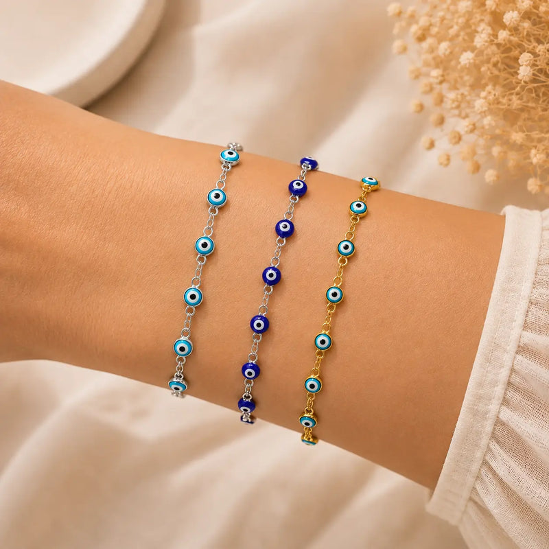 Crystal Beaded Chain Bracelets