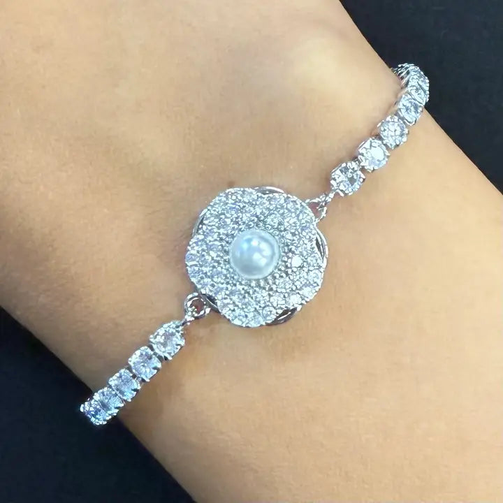 Fidget Spinner Bracelet – Rhinestone Rotating Anxiety Relief