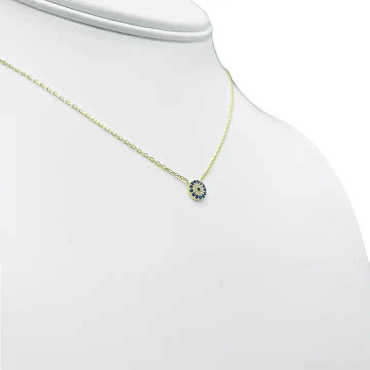925 Sterling Silver - Classic Minimal Evileye Necklace