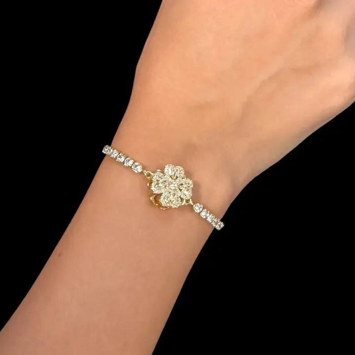 Fidget Spinner Bracelet – Rhinestone Rotating Anxiety Relief