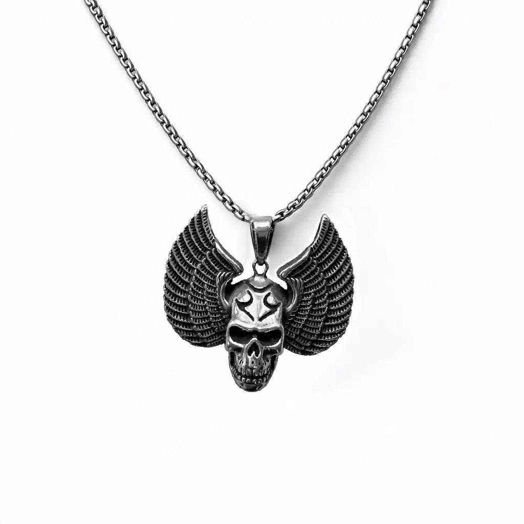 Men’s Stainless Steel Skull & Symbol Necklaces – 5 Bold Designs