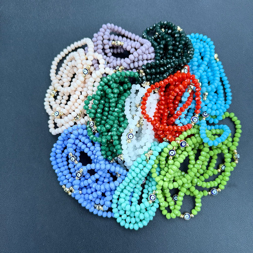 Stretchy Bracelet | 6 mm Stretchy Bracelet |10 Color Mix