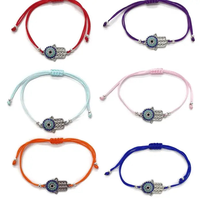 Bracelet Hand Hamsa L Evileye Evil eye  Jz Stone String