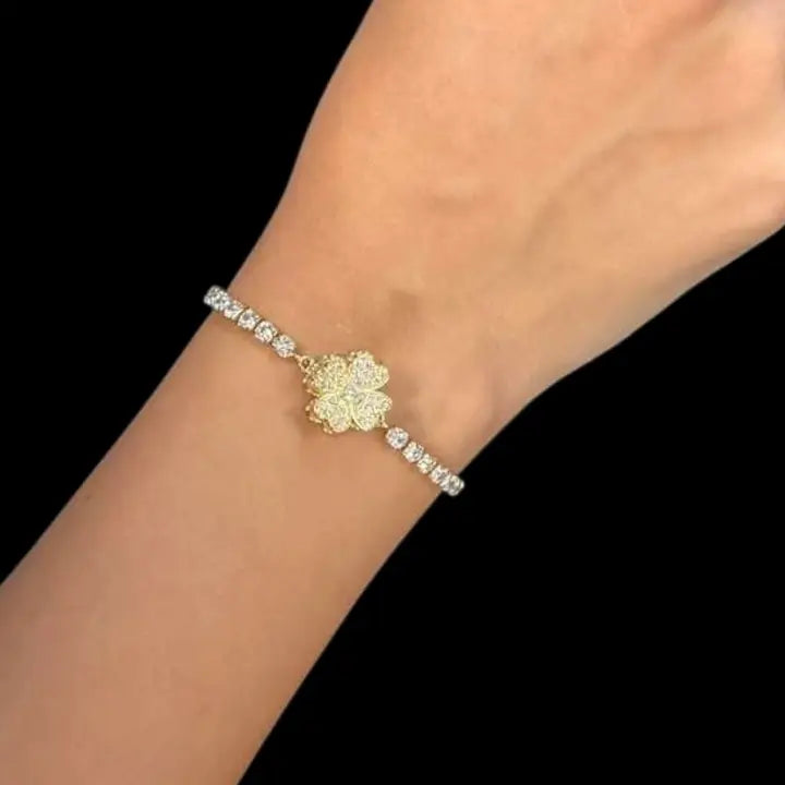 Fidget Spinner Bracelet – Rhinestone Rotating Anxiety Relief