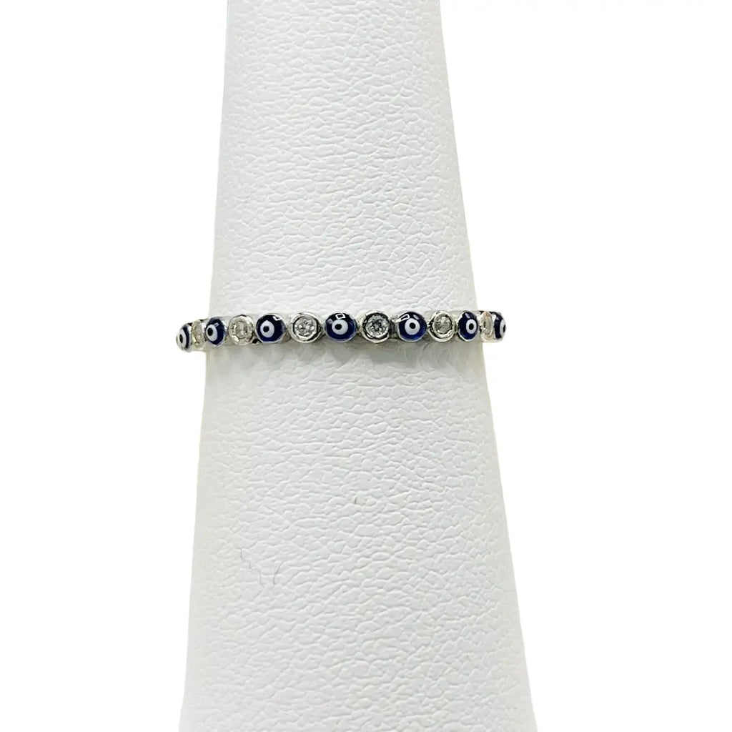 925 Sterling Silver Evil Eye Ring: Elegant Protection