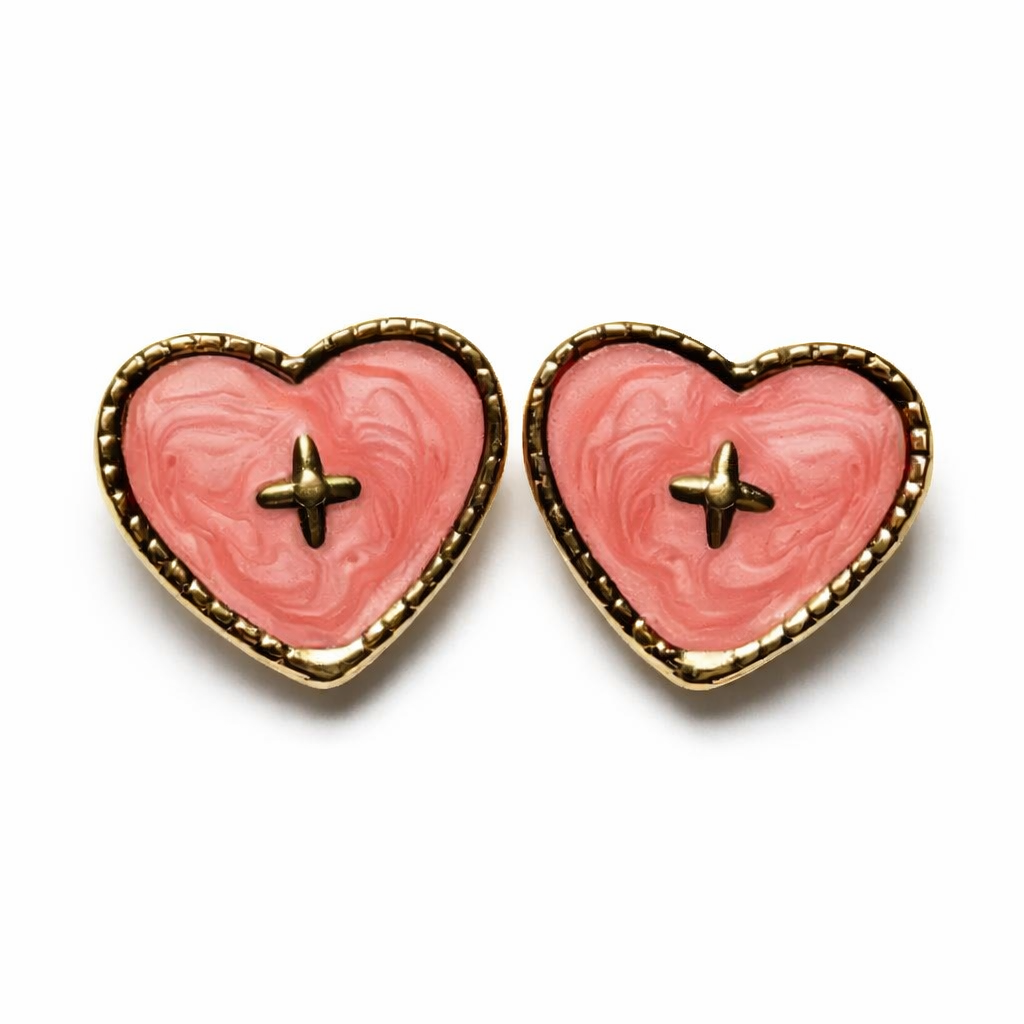 Heart Stud Earrings – 5 Colors