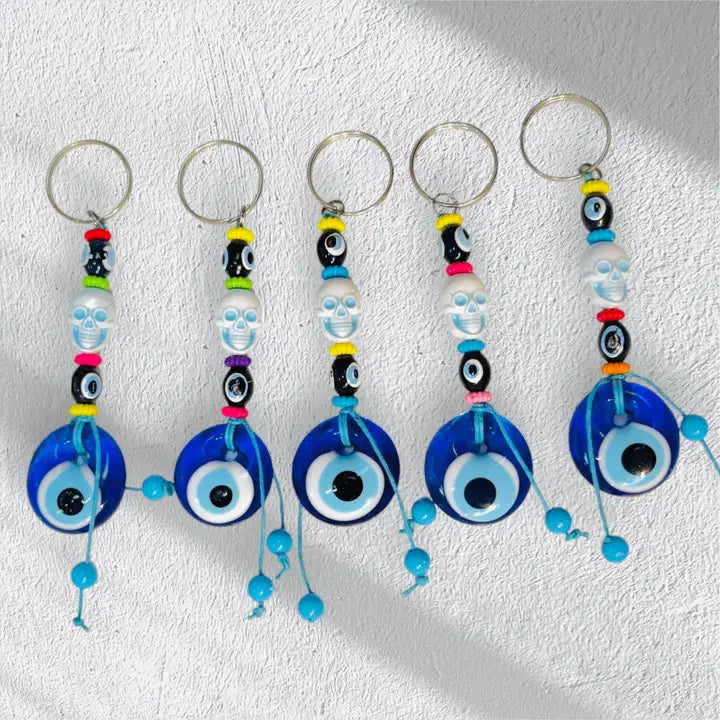 Evil Eye Keychain | Handmade Keychain | Skull Keychain | 08