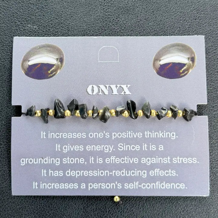 Card Bracelet | Natural Stone Jewelry | Gift-Ready Display