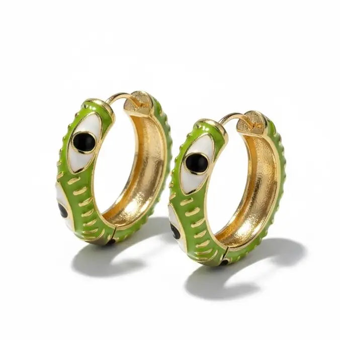 Enamel Hoop Earrings – Assorted Mix