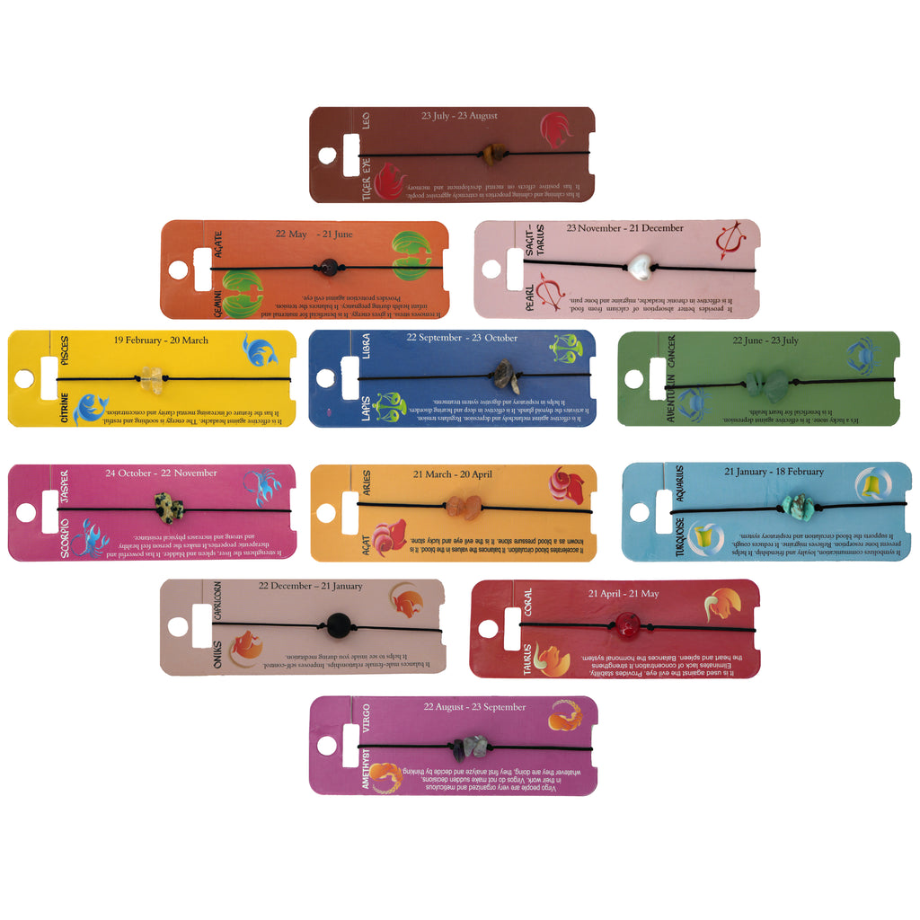 Natural Stone Zodiac Bracelet:Astrological Energy, Handcraft