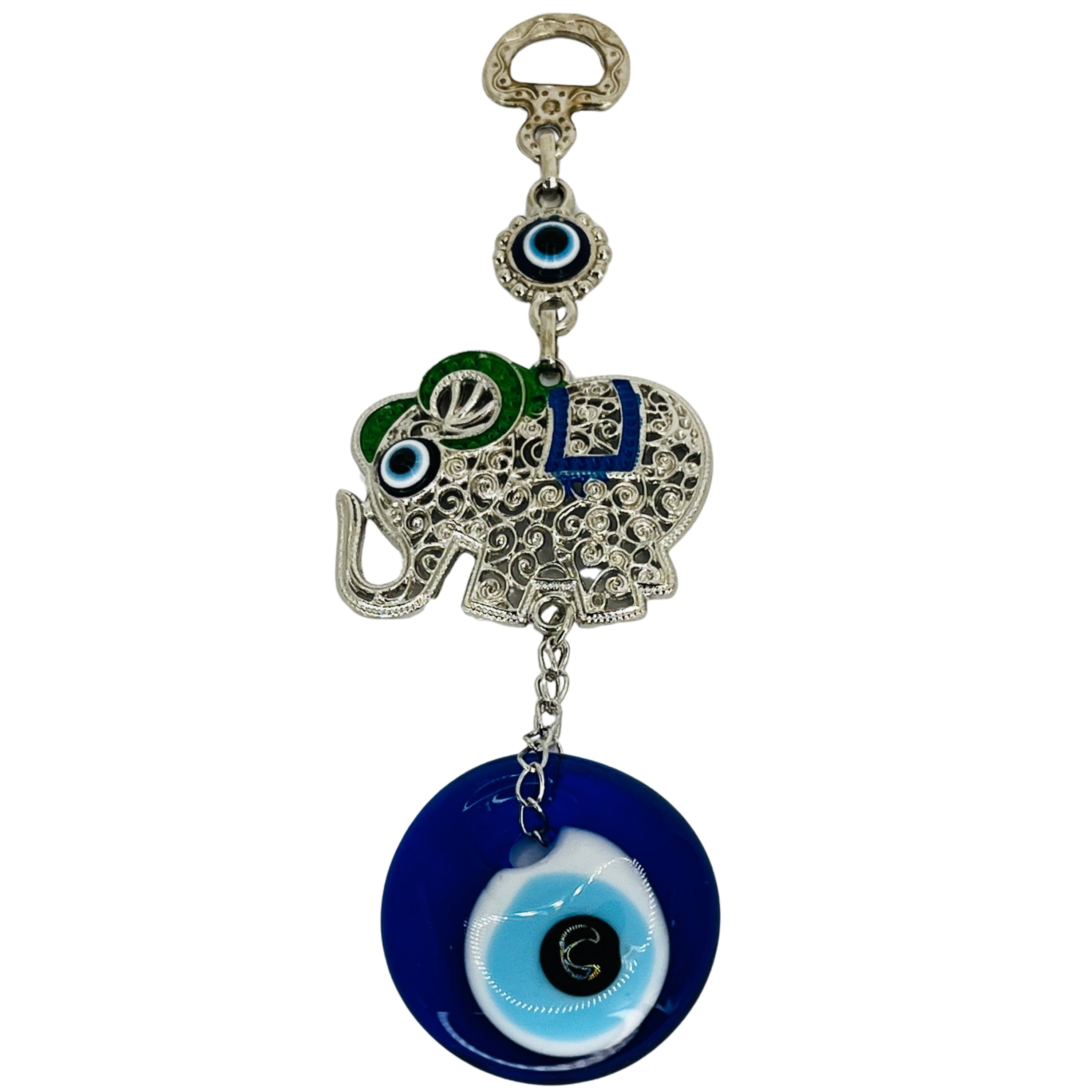 Elephant Evil Eye Metallic Wall Decor – Mix of 4 Colors 