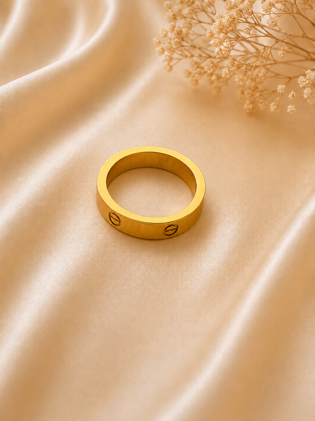 17 mm Minimal Screw Design Ring - Stainless Steel