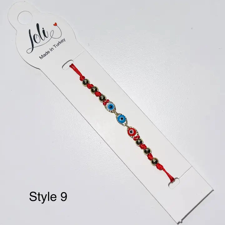 3 Evil Eye Bead Rope Bracelet - Premium Handmade Protection
