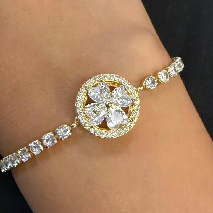 Fidget Spinner Bracelet – Rhinestone Rotating Anxiety Relief