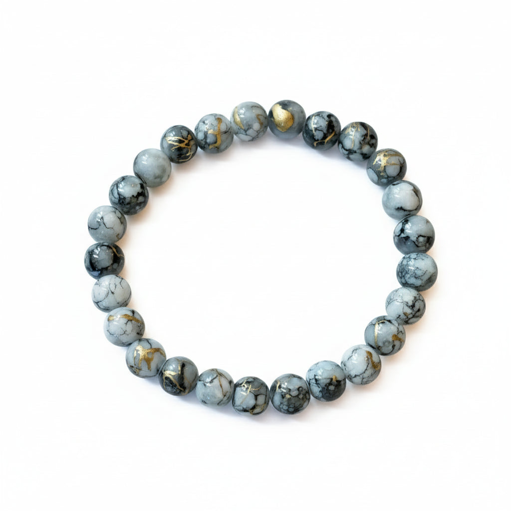 Stretchy Bracelet | Beaded Marble Design Bracelets 
