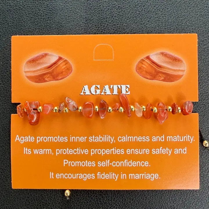 Card Bracelet | Natural Stone Jewelry | Gift-Ready Display