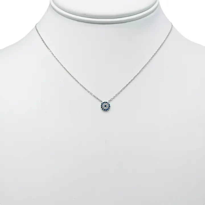 925 Sterling Silver - Classic Minimal Evileye Necklace