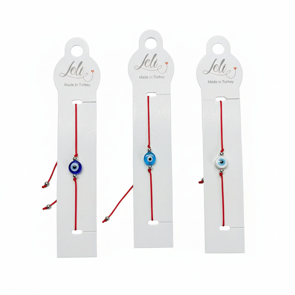 Adjustable XS Evileye String Bracelet: Minimalist Protection