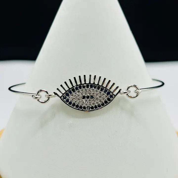Dainty Bangle Evil Eye Bracelet Multi Style