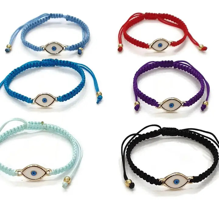 Bracelet Macrome EvileyeOval Evil Eye Enamel