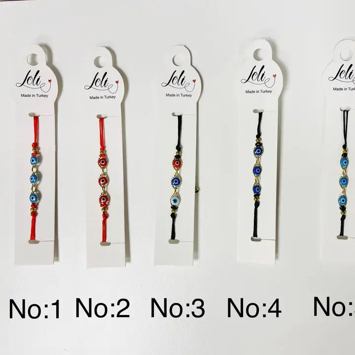 3 Evil Eye Bracelet Rope