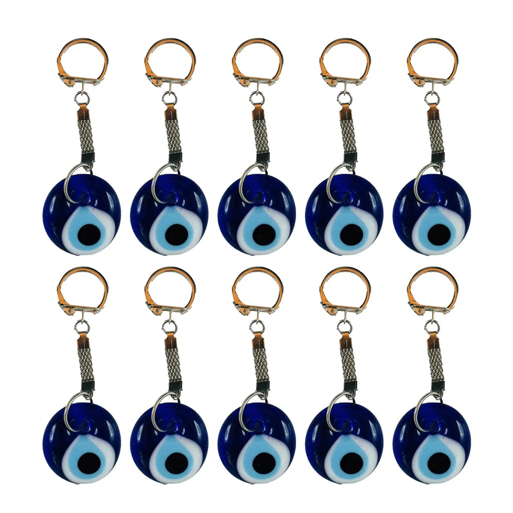 Evil Eye Round Metal Keychain: Ward Off Negative Energies