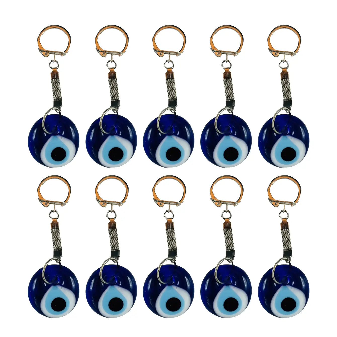 Evil Eye Round Metal Keychain: Ward Off Negative Energies