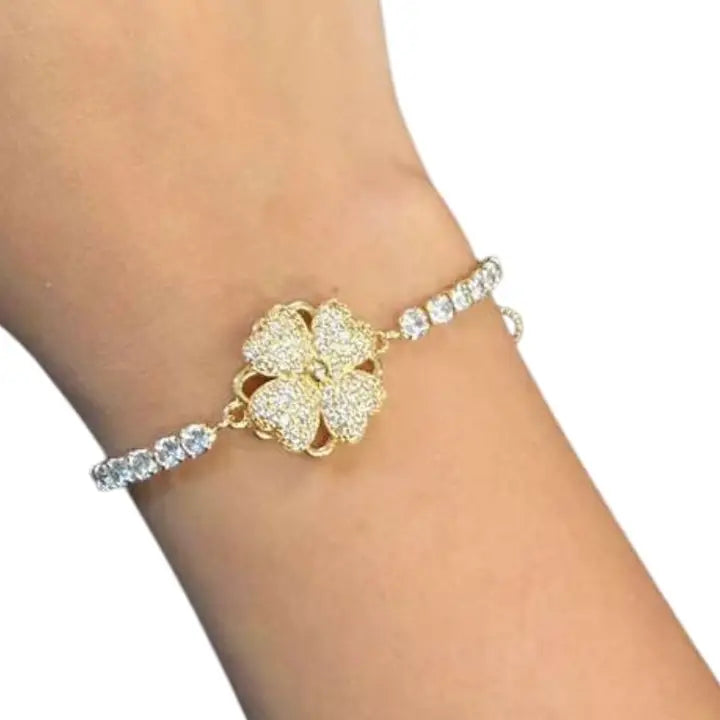 Fidget Spinner Bracelet – Rhinestone Rotating Anxiety Relief