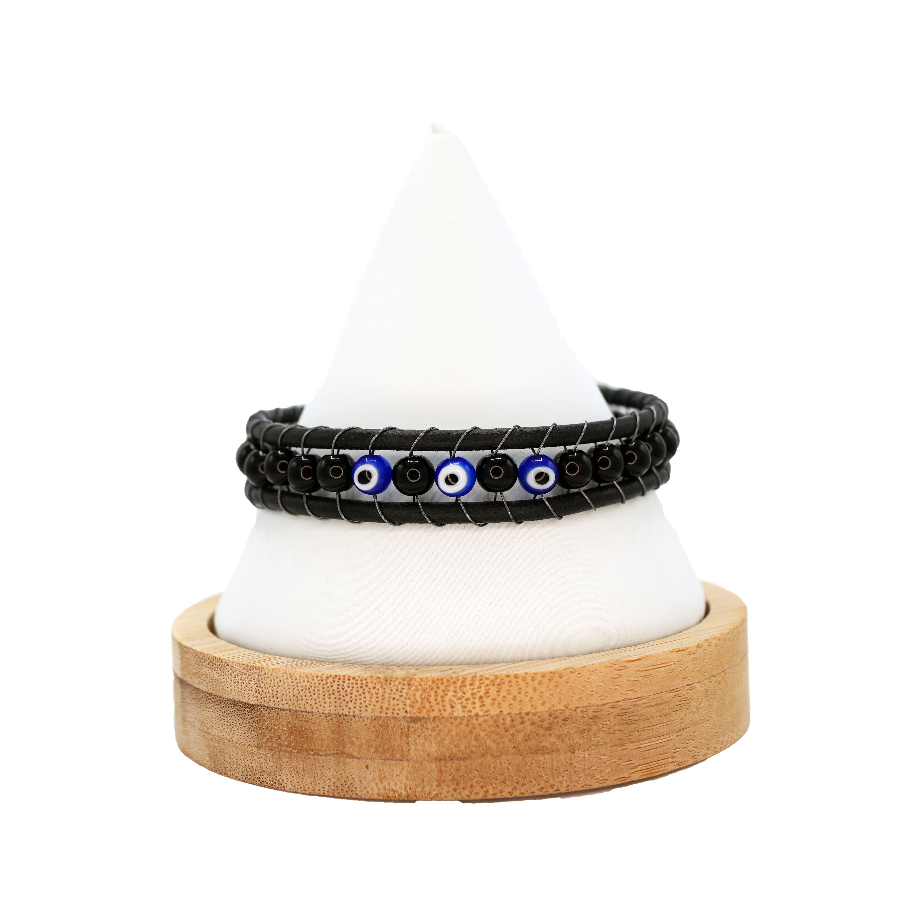 Leather Evil Eye Handmade Bracelets - Stylish Protection