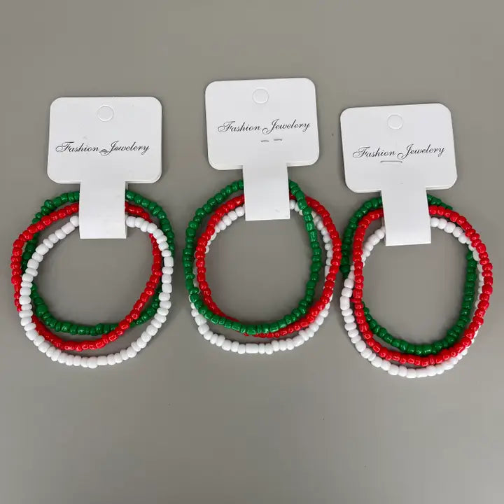 Stretchy Bracelet | 3 Piece Set | Beaded Italian Bracelet
