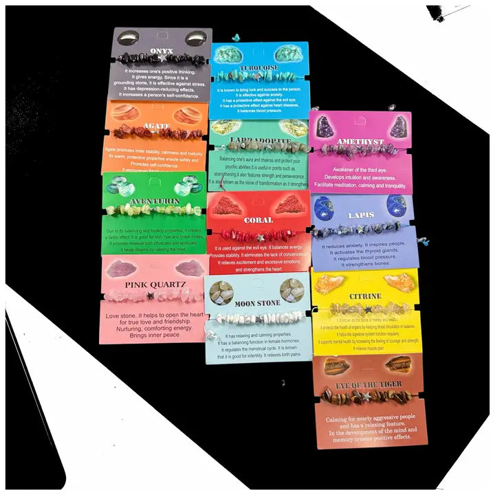 Card Bracelet | Zodiac Bracelet | Natural Stone Bracelet 7