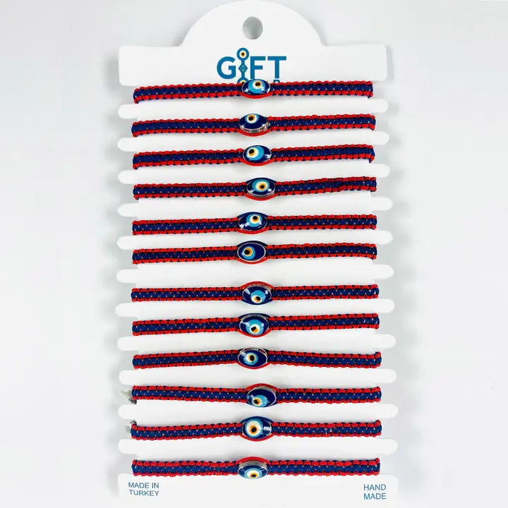 Mixed Color Evileye Rope Bracelet Set