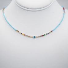 Load image into Gallery viewer, White Evil Eye Beaded Necklace: Elegant Protection and Style
