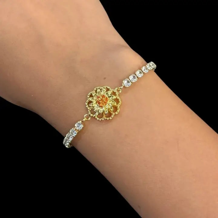 Fidget Spinner Bracelet – Rhinestone Rotating Anxiety Relief