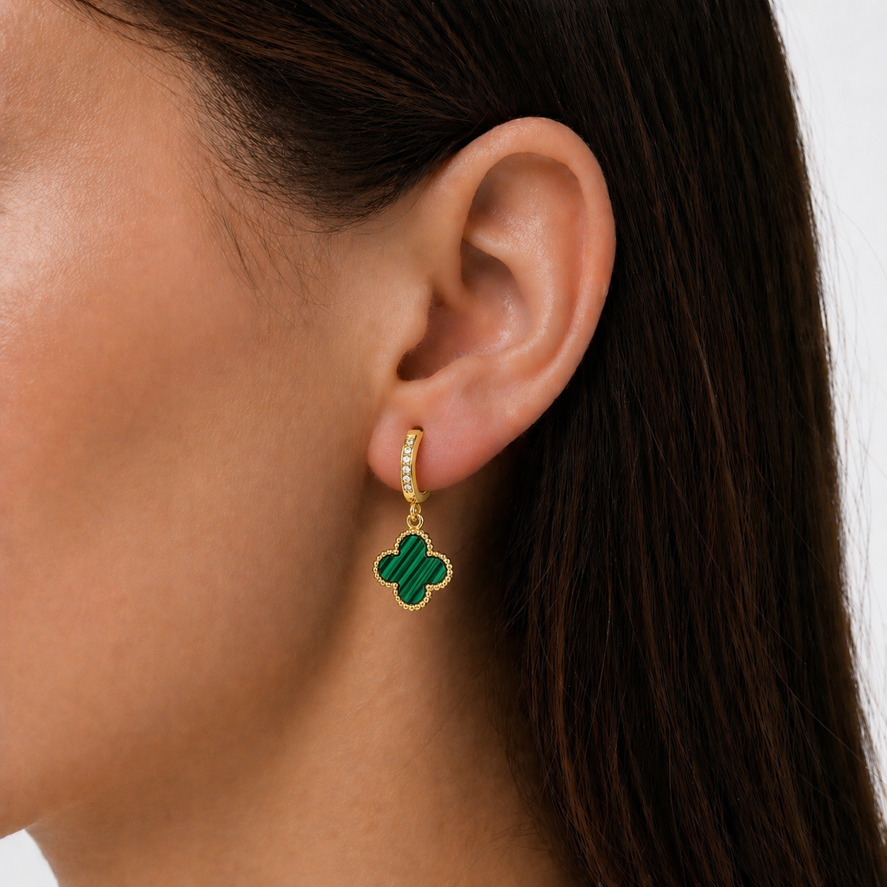 Clover Drop Earrings-Gold Stainless Steel | Best Selling Colors