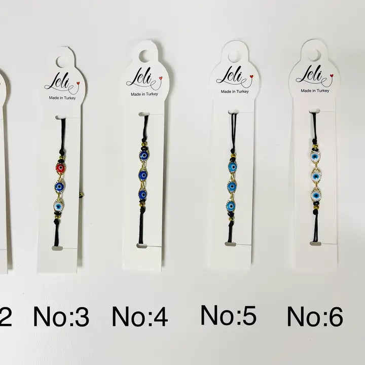 3 Evil Eye Bracelet Rope