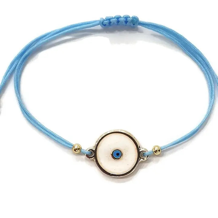 Bracelet Round Evileye Evil Eye Enamel String Bracelet