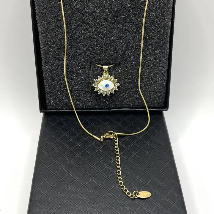 Protective Evil Eye Necklace | Stainless Steel | Best Gift