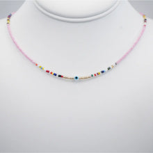 Load image into Gallery viewer, White Evil Eye Beaded Necklace: Elegant Protection and Style
