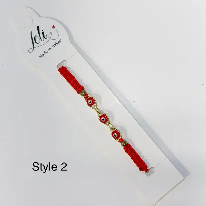 3 Evil Eye 1 Bead Thick Macrame Bracelet - Premium Handmade