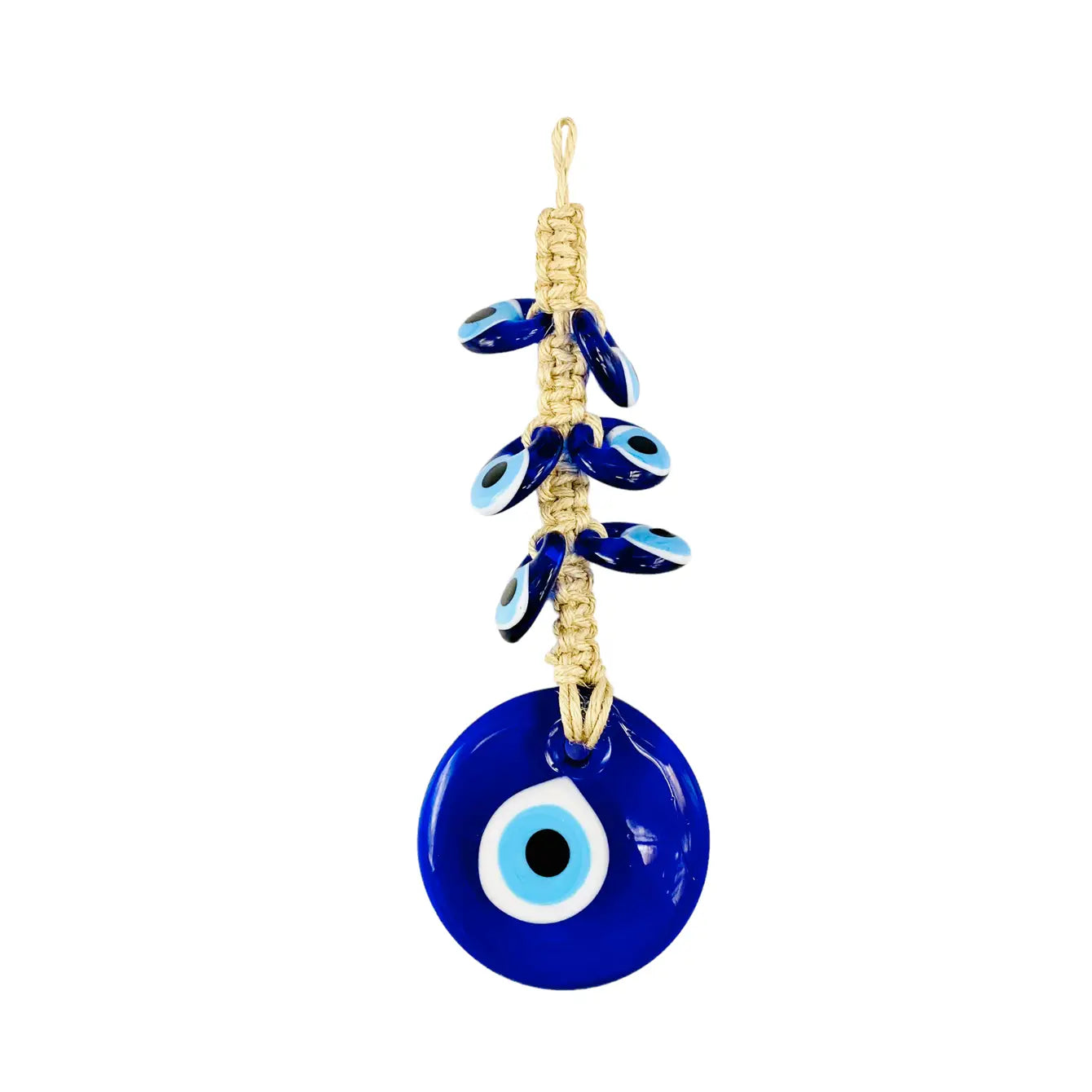 7-Evil Eye Wall Hanging - Macrame Decor for Protection 