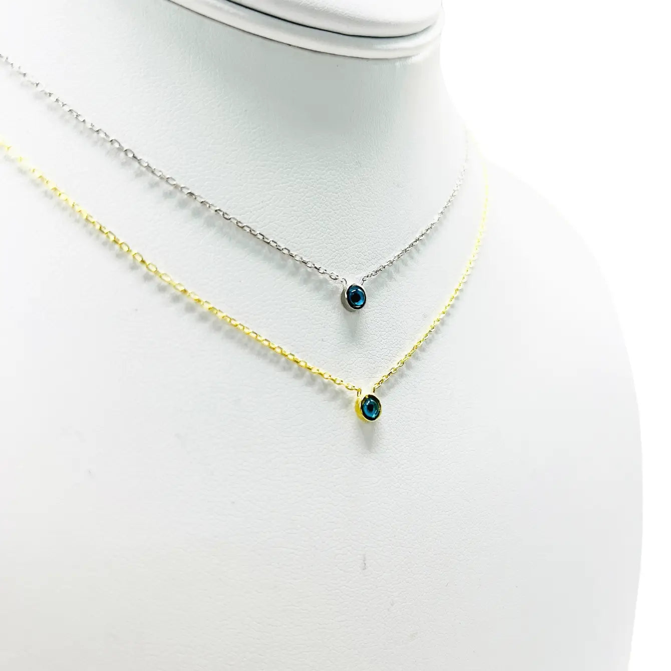 925 Sterling Silver Evil Eye Round Necklace