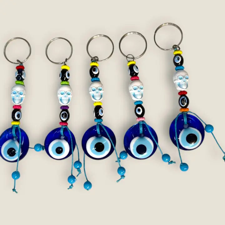 Evil Eye Keychain | Handmade Keychain | Skull Keychain | 08