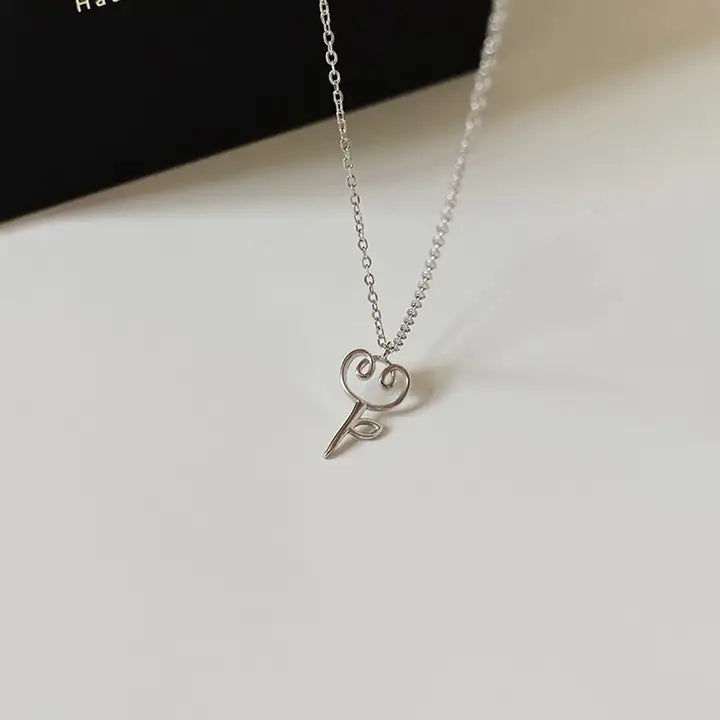 Delicate Rose Necklace | Stainless Steel | Romantic Charm