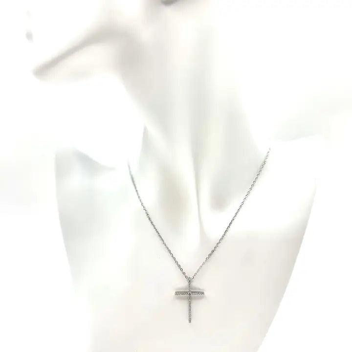Cross Necklace with Sparkling Zirconia | Elegant & Timeless