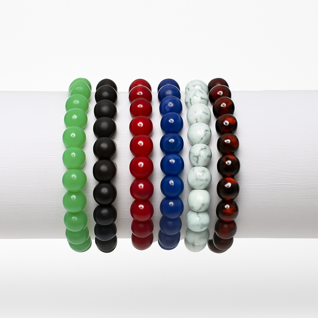 Set of 6 –Christmas Stone Bracelet Collection