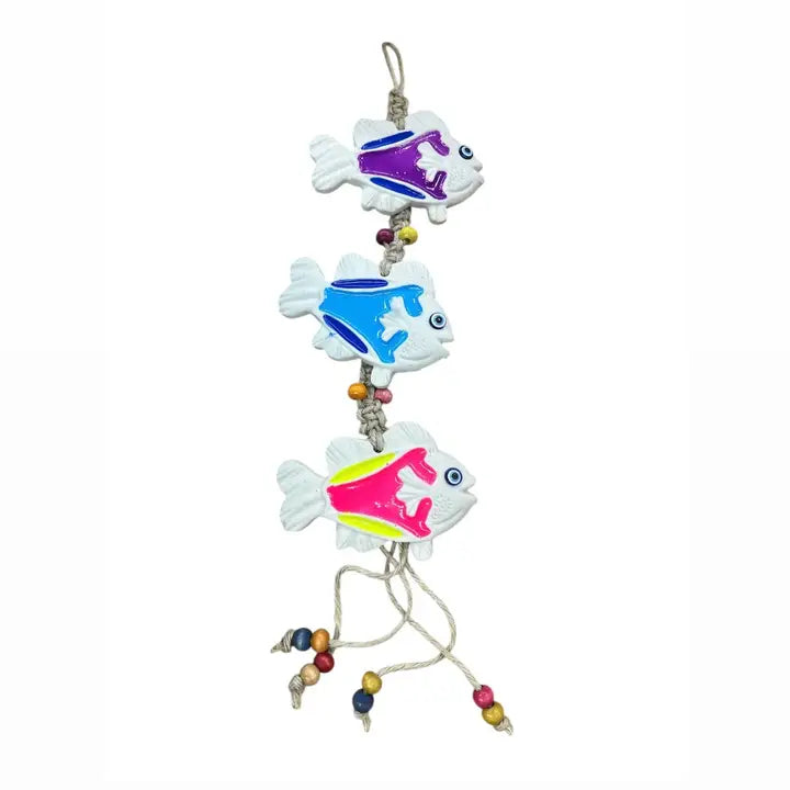 Handmade Colorful Coastal Evil Eye Wall Hanging