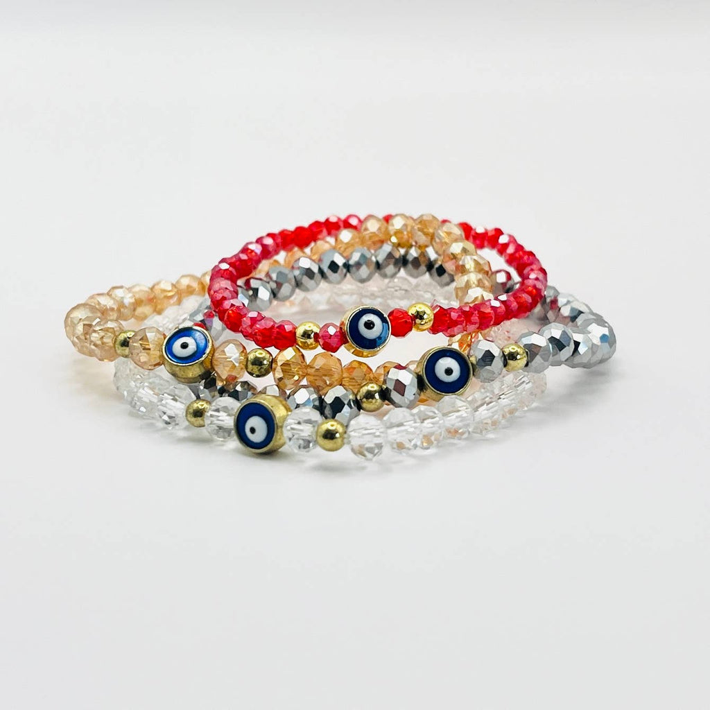 Stretchy Evil Eye Beaded Bracelet: Timeless Protection