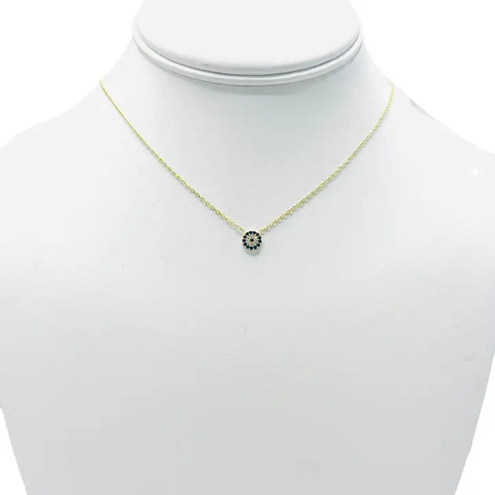 925 Sterling Silver - Classic Minimal Evileye Necklace